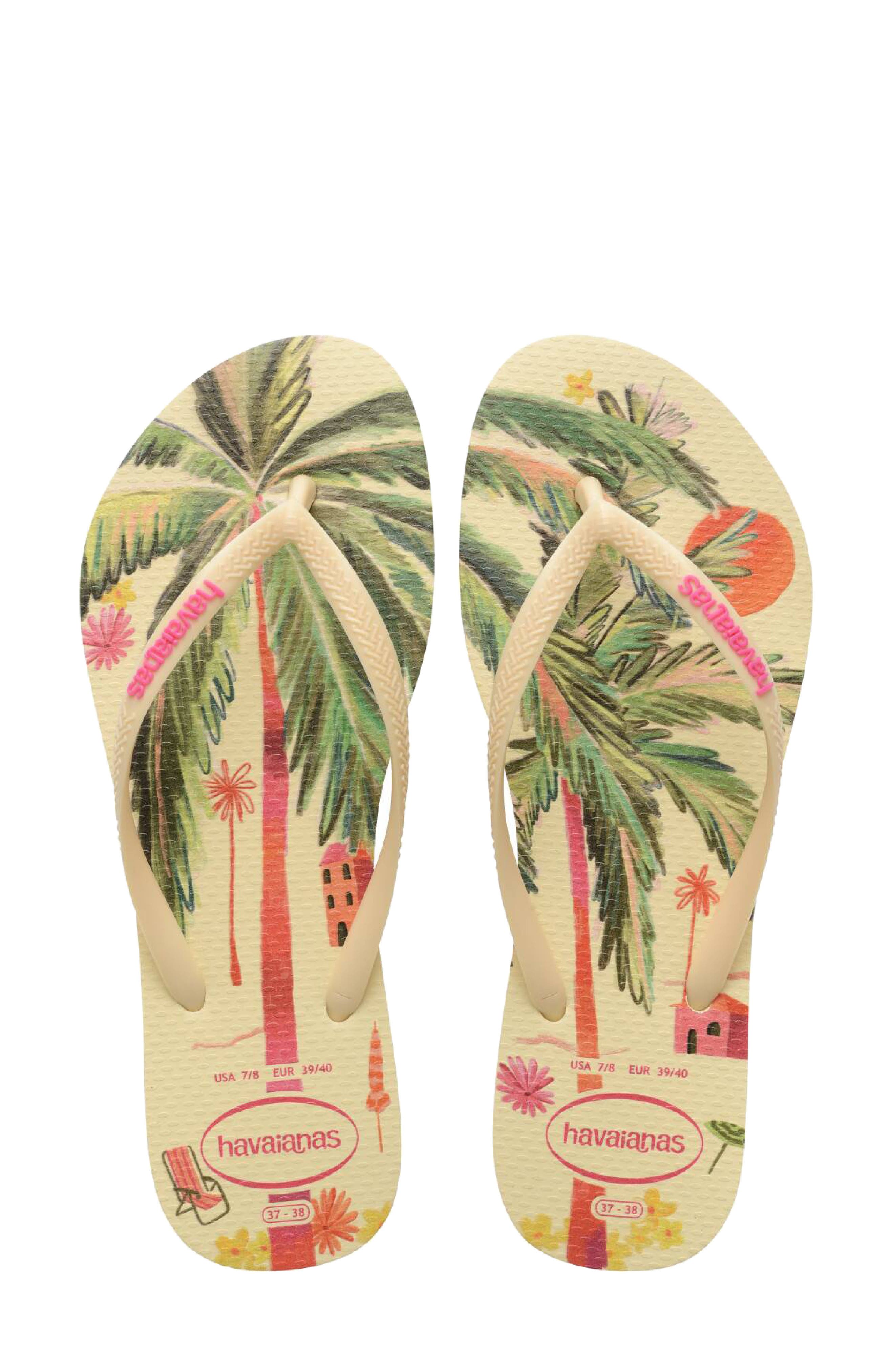 Havaianas Slim Summer Bliss Flip Flop, Alternate, color, Buttercream