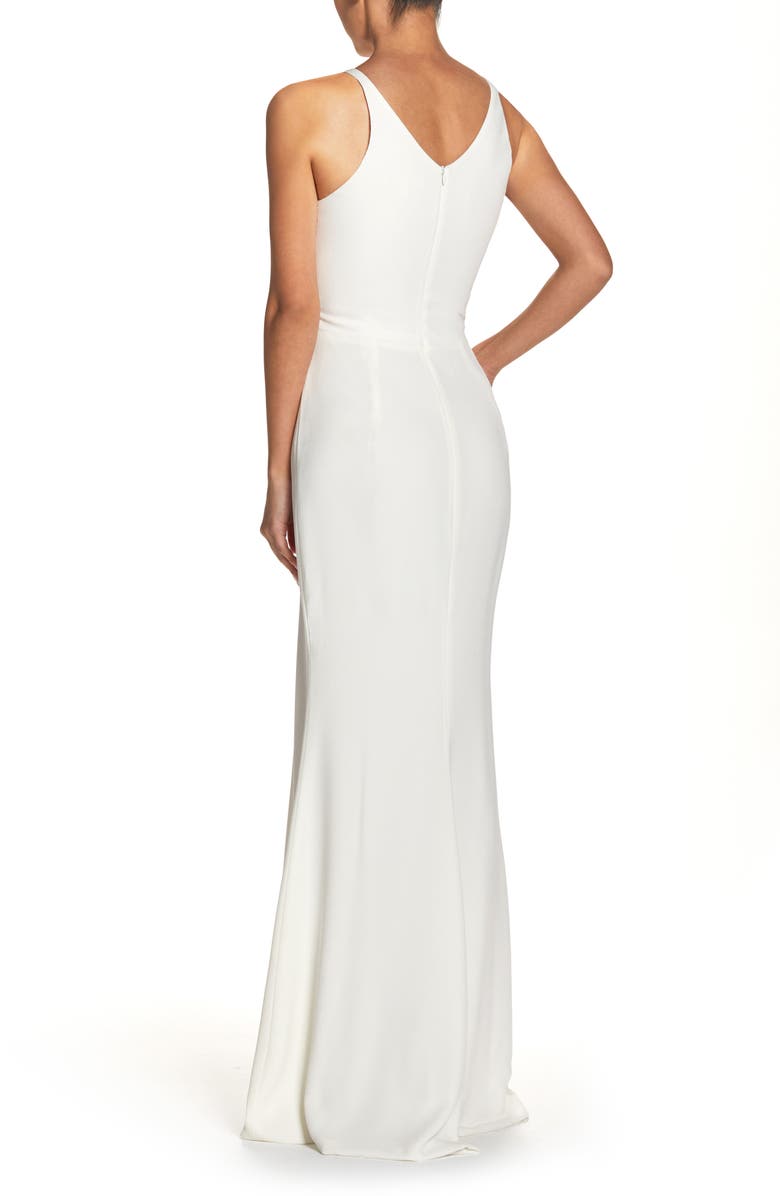 Iris Slit Crepe Gown
