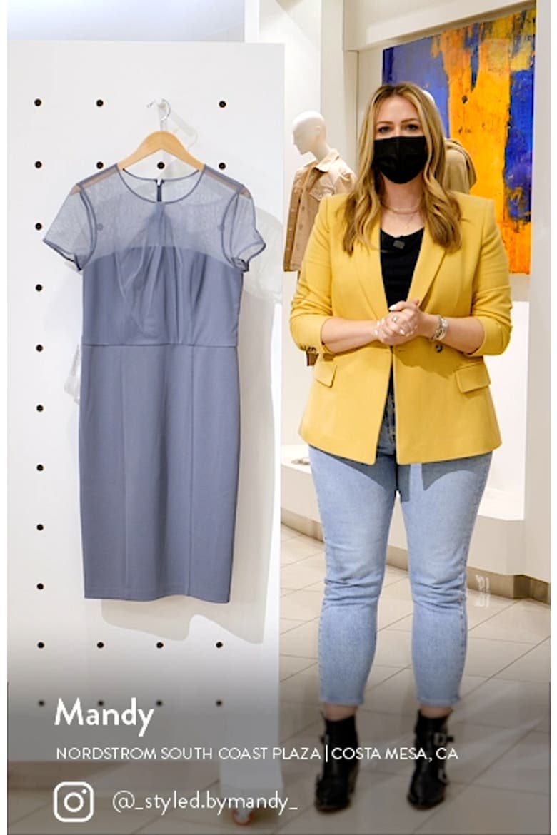Illusion Lace Short Sleeve Cocktail Dress video