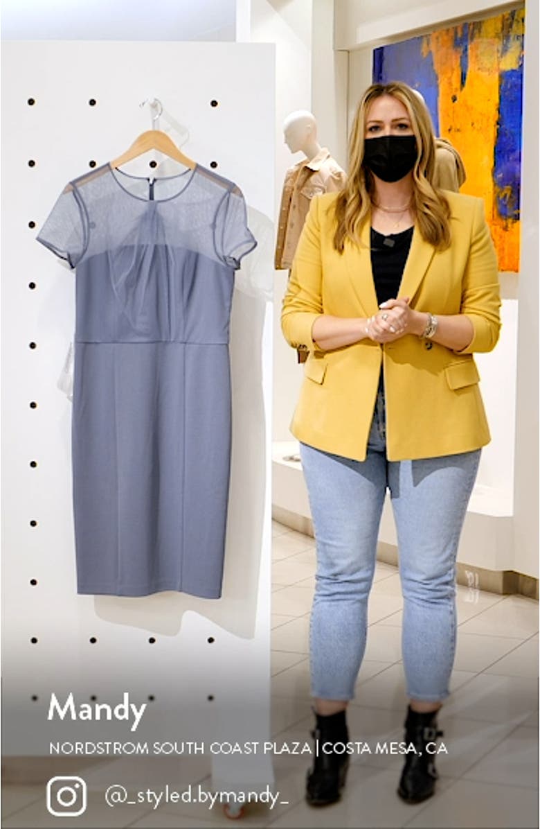 Illusion Lace Short Sleeve Cocktail Dress, sales video thumbnail