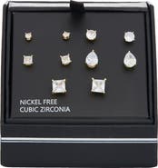 NORDSTROM RACK Set of 5 Cubic Zirconia Stud Earrings