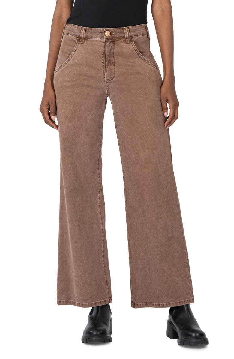 KUT from the Kloth Meg High Waist Ankle Wide Leg Jeans, Main, color, 