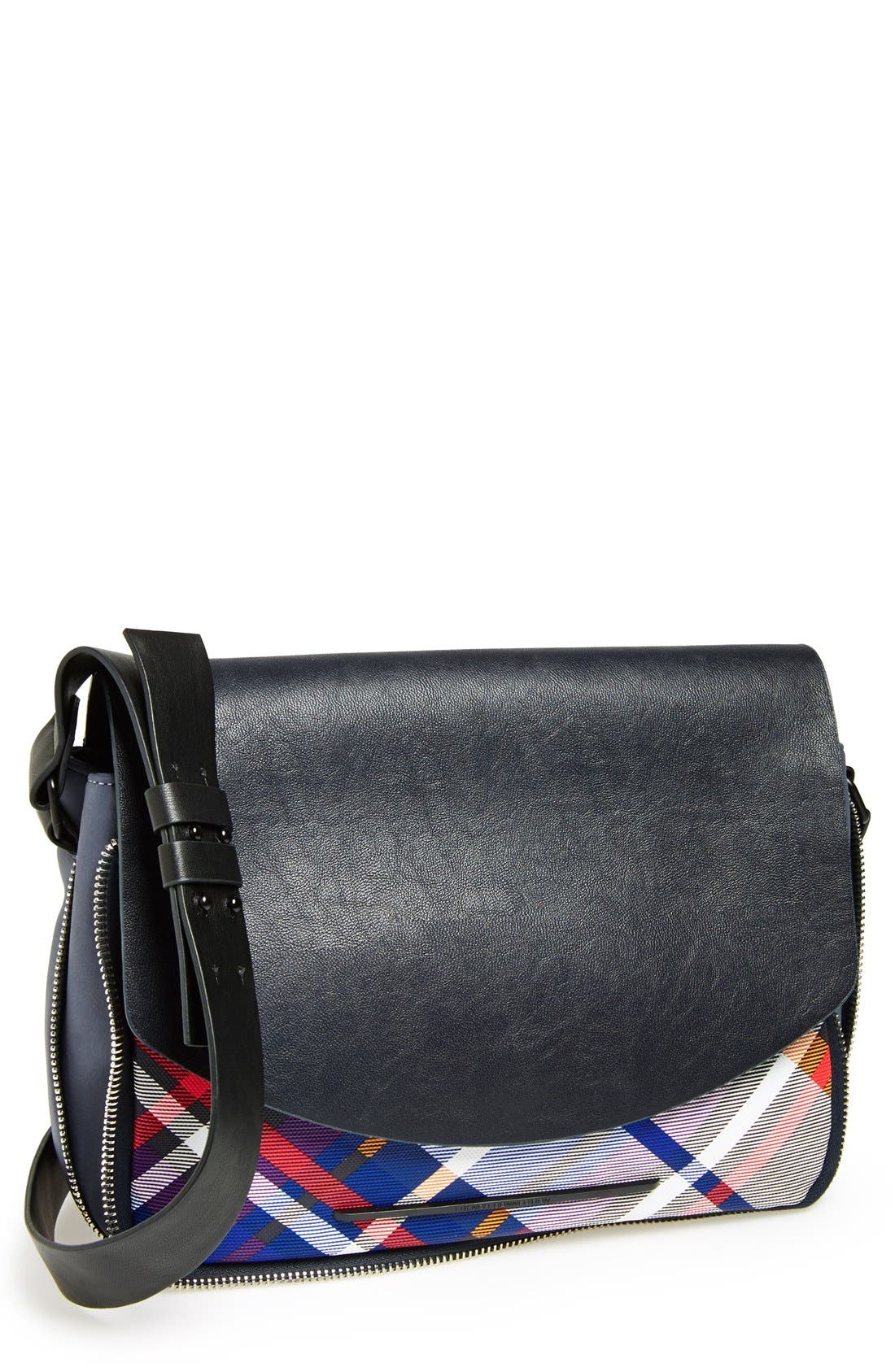 'Saddle' Crossbody Bag, Main, color, PLAID MULTI