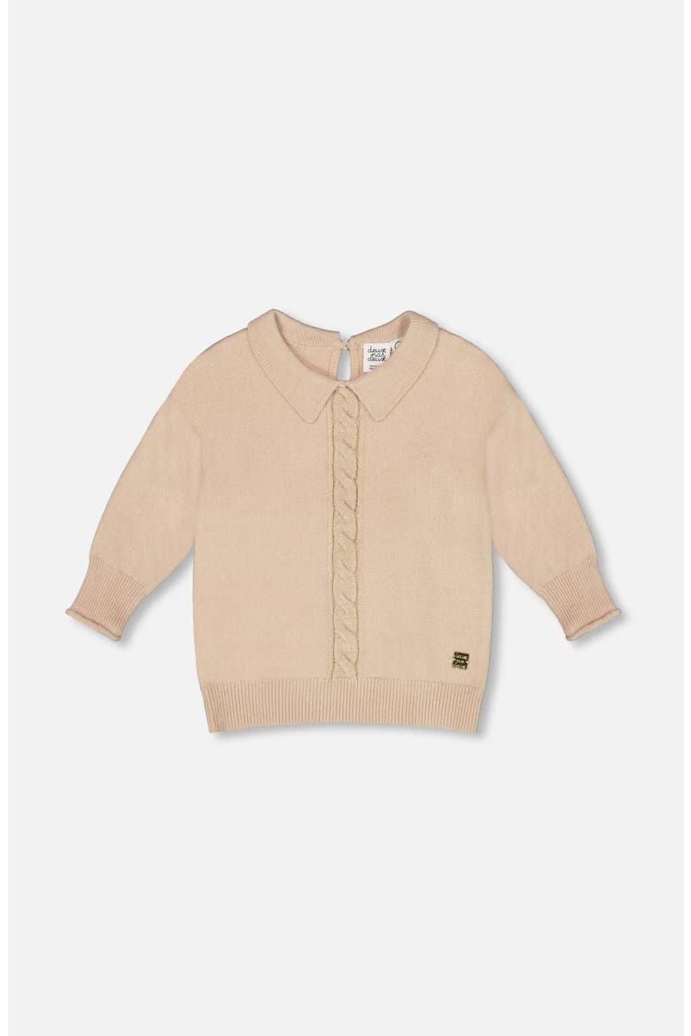 3/4 Sleeve Knitted Sweater, Main, color, Beige