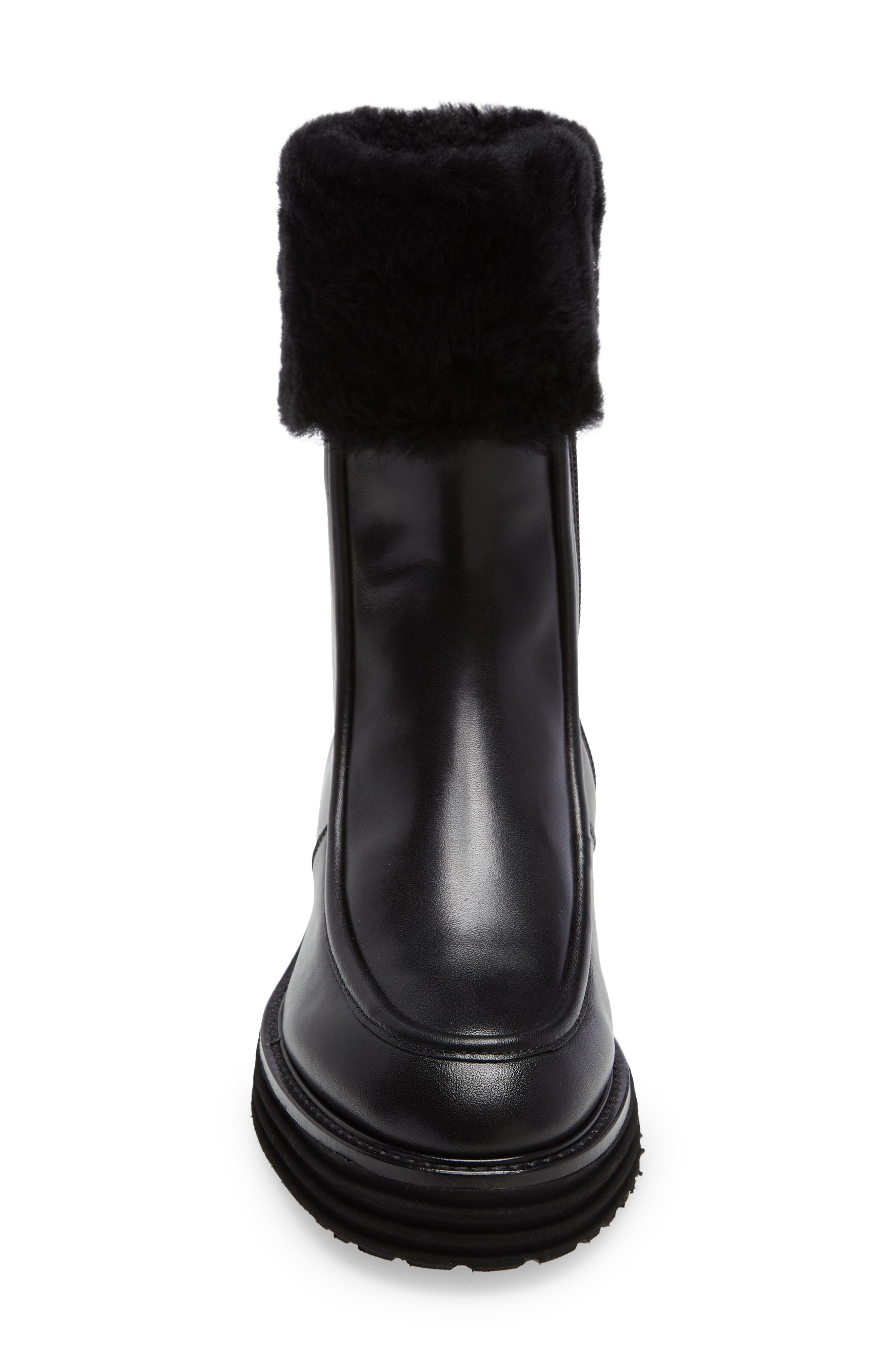 Pas de Rouge Ada Genuine Shearling Cuff Boot, Alternate, color, 