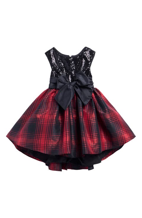 Kids' Sequin Plaid Dress