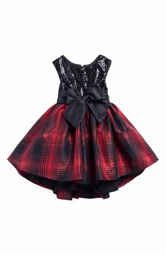 Kids' Sequin Plaid Dress