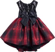 Pippa & Julie Kids' Sequin Plaid Dress