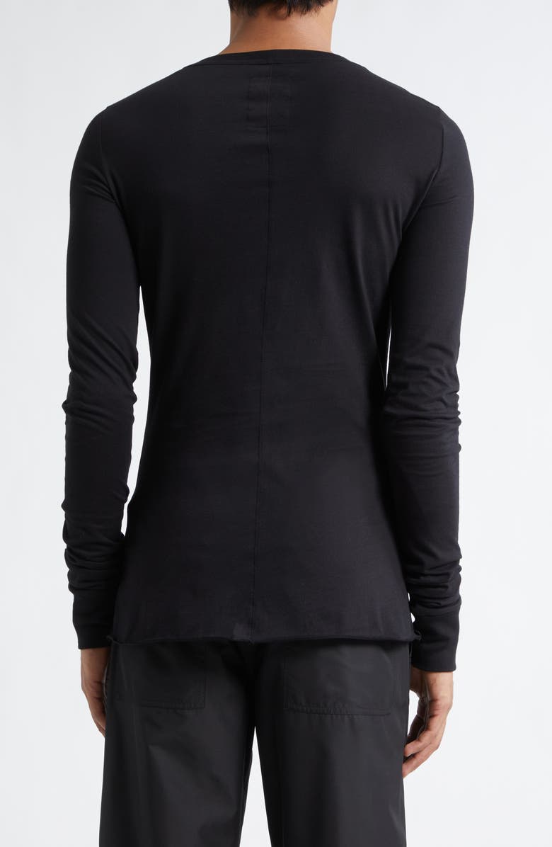 Moncler x Rick Owens Girder Long Sleeve Cotton T-Shirt, Alternate, color, Black