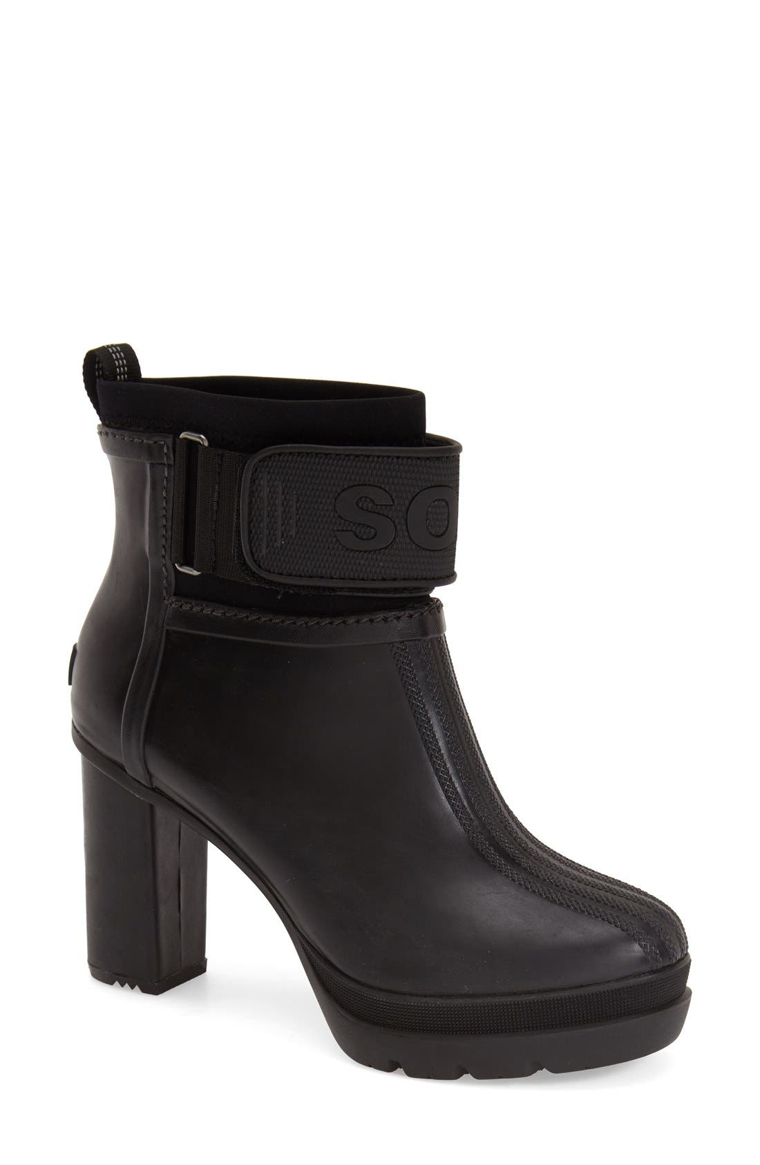 'Medina III' Waterproof Bootie, Main, color, BLACK