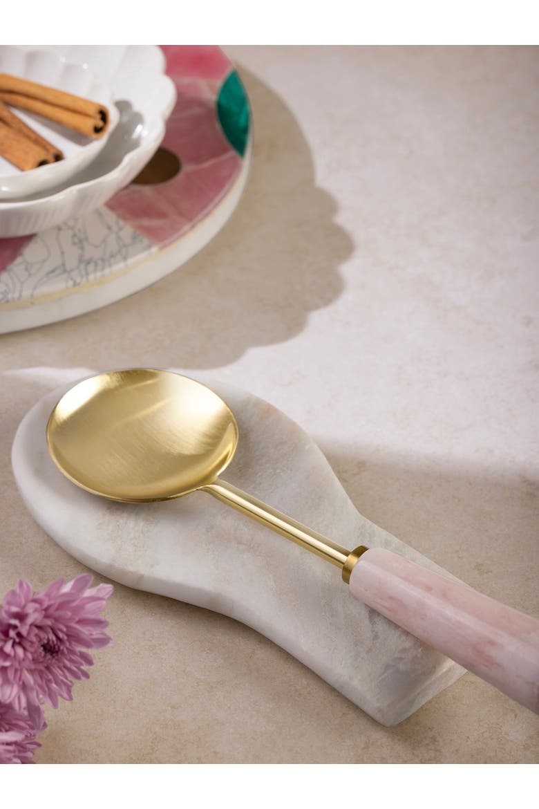 Machu Picchu Onyx Spoon Rest, Alternate, color, Ivory White