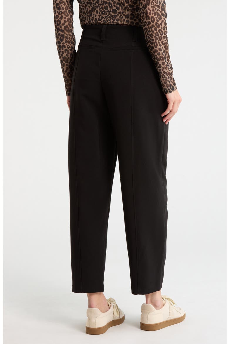Polished Barrel Leg Pants, Alternate, color, BLACK