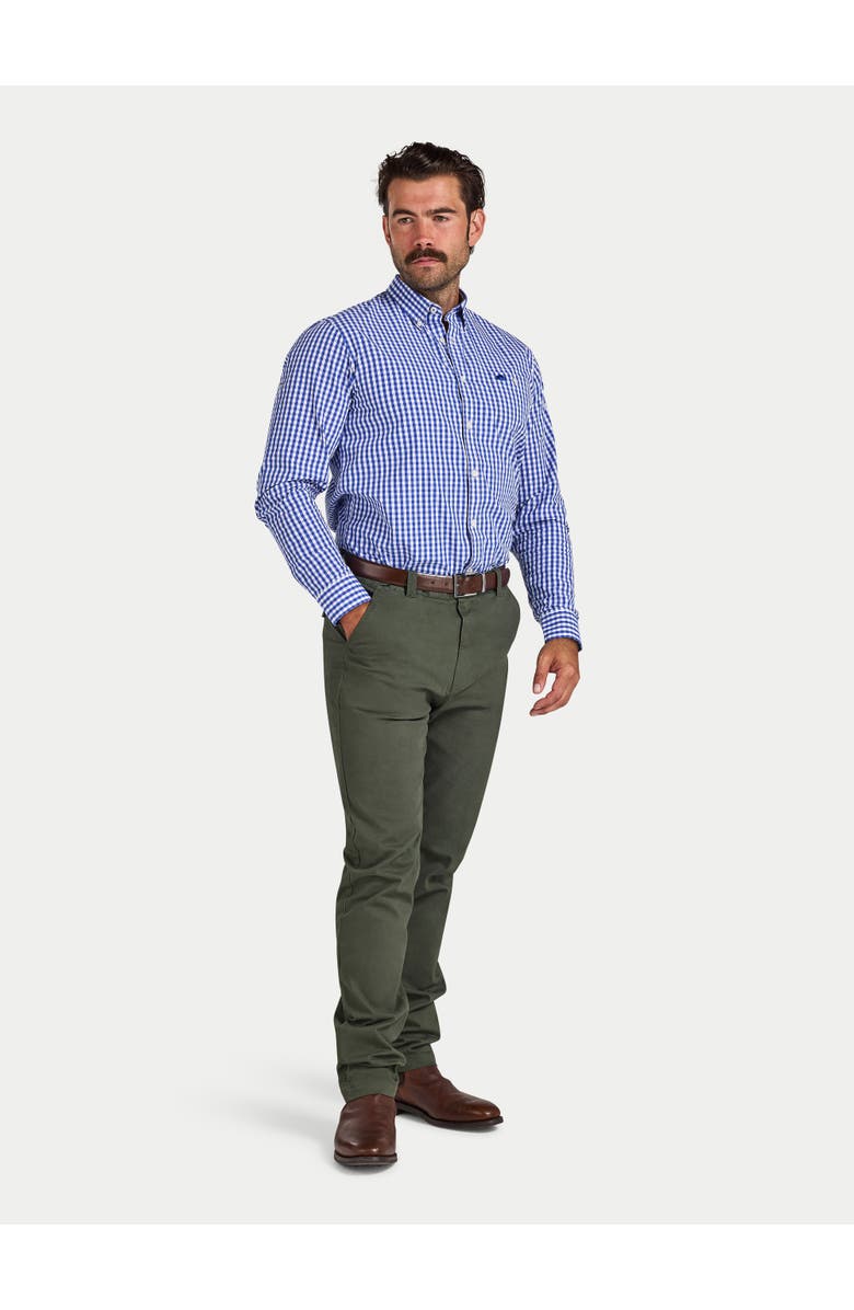 Raging Bull Classic Long Sleeve Gingham Shirt, Alternate, color, Navy