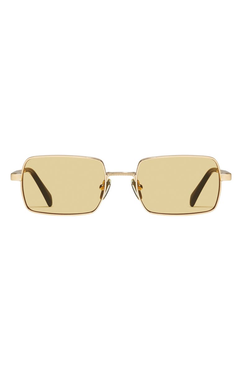 QUAY DND 55mm Small Square Sunglasses, Main, color, Gold/ Sunflower