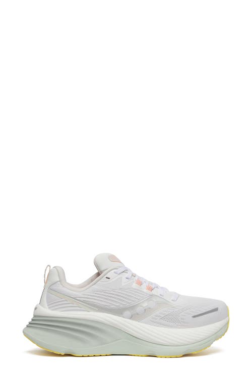 Saucony Hurricane 24 Running Shoe In White/foam