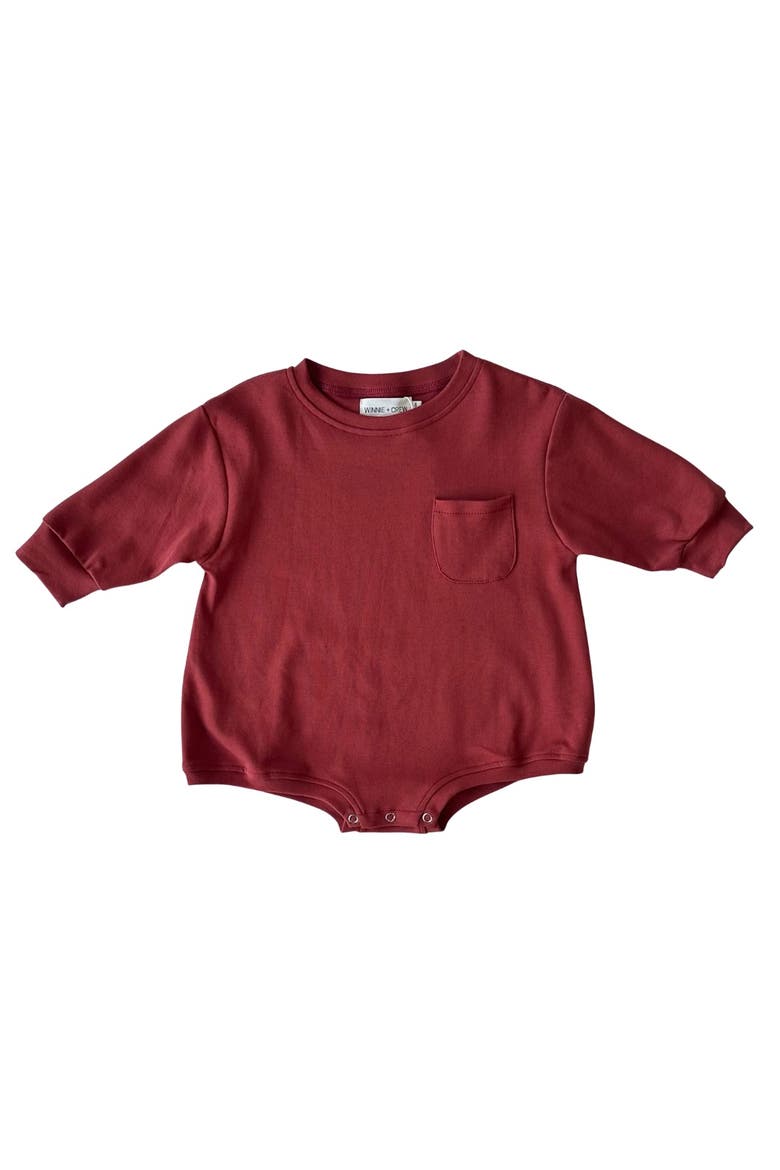Harley Pocket Romper, Main, color, Brick