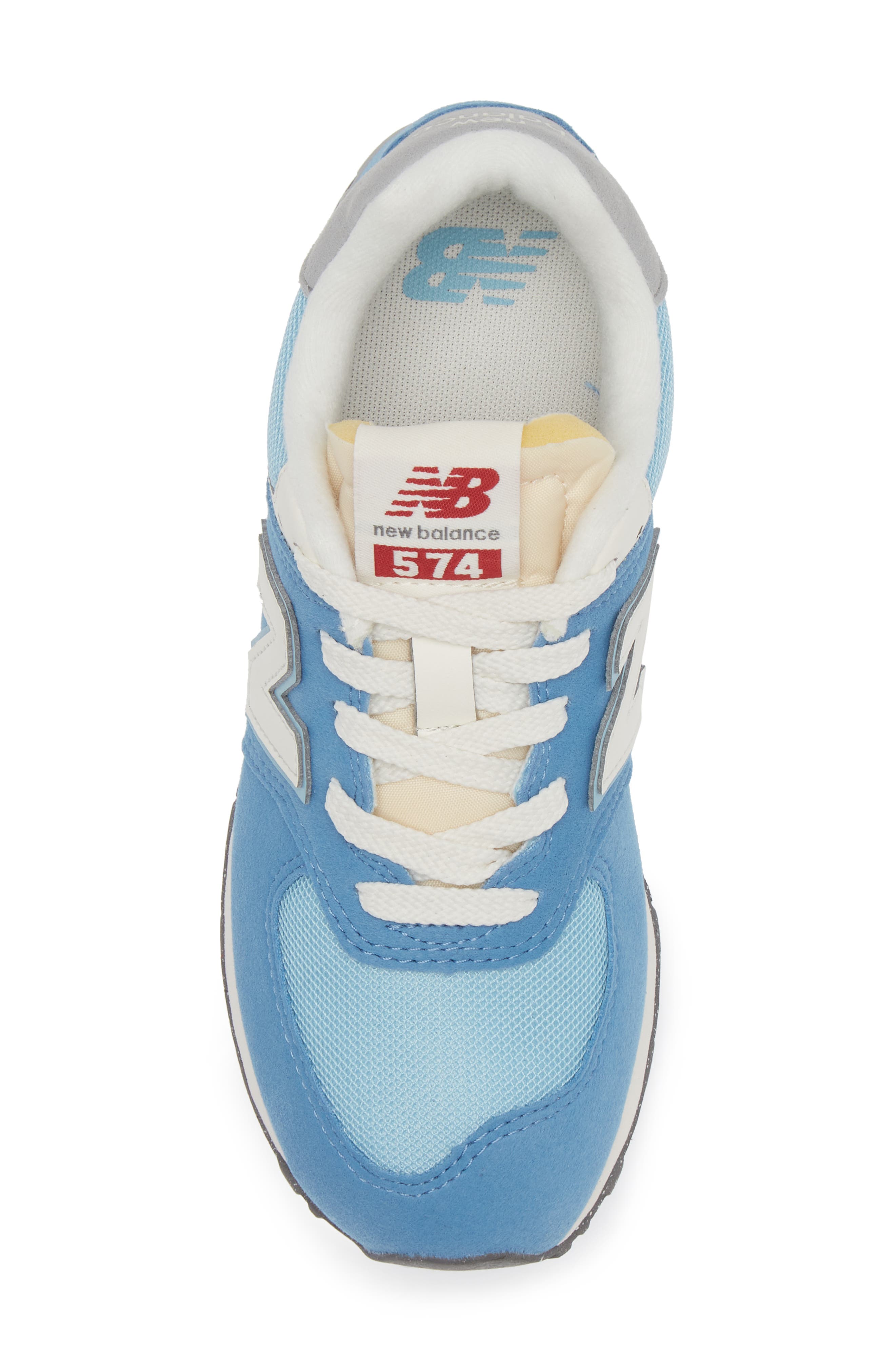 Kids' 574 Sneaker, Alternate, color, BLUE/ WHITE