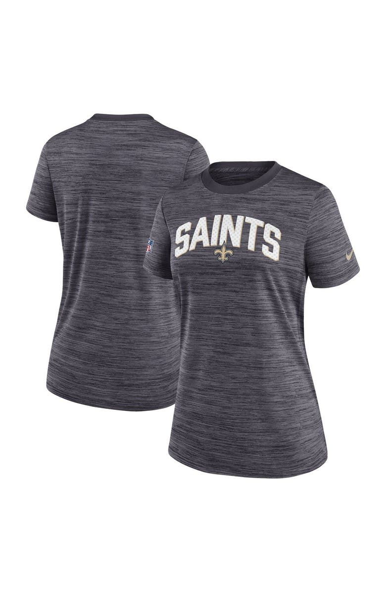 Nike Women's Nike Black New Orleans Saints Sideline Velocity Lockup Performance T-Shirt, Main, color, 