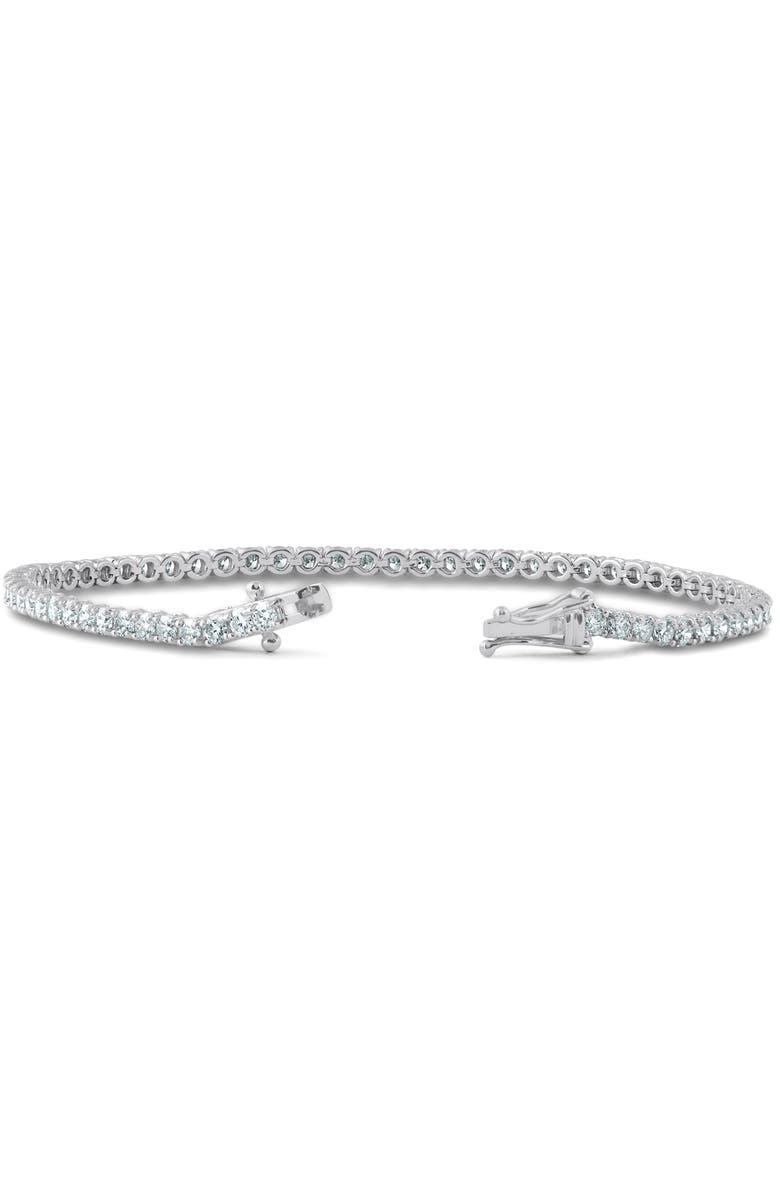 Bliss Diamond 5 Carat TW Round Cut Lab Grown Diamond Tennis Bracelet 14k Gold Lab Grown, Alternate, color, 14K White Gold