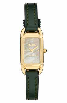 Cadie Leather Strap Watch, 17.5mm x 28.5mm