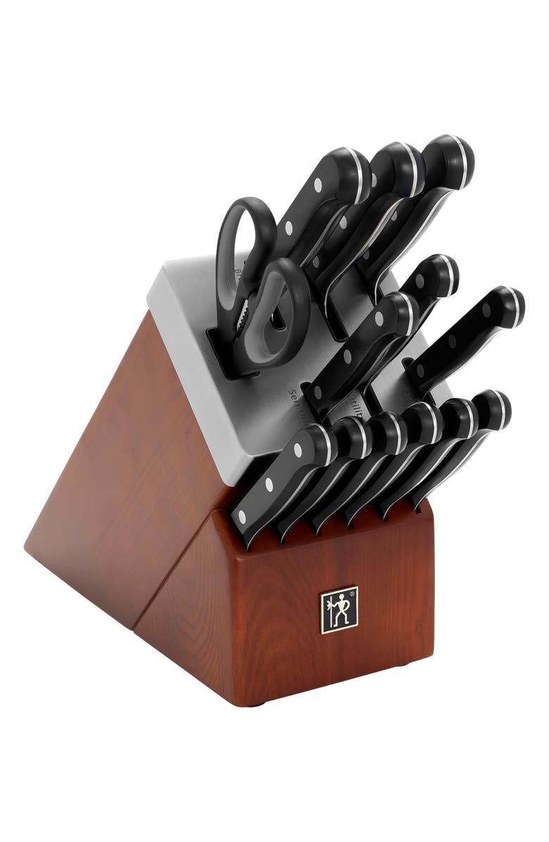 HENCKELS CUTLERY Solution 14-Piece Self-Sharpening Knife Set, Main, color, Black