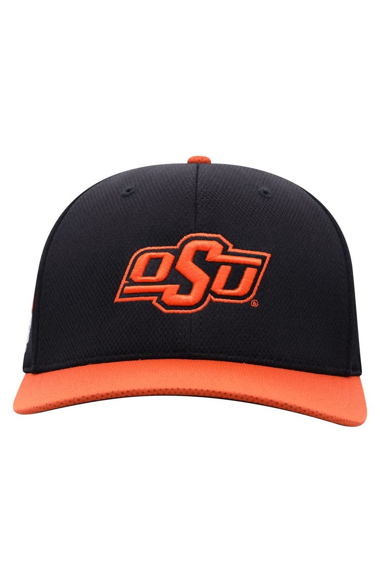 TOP OF THE WORLD Men's Top of the World  Black Oklahoma State Cowboys Reflex Fitted Hat, Alternate, color, Black