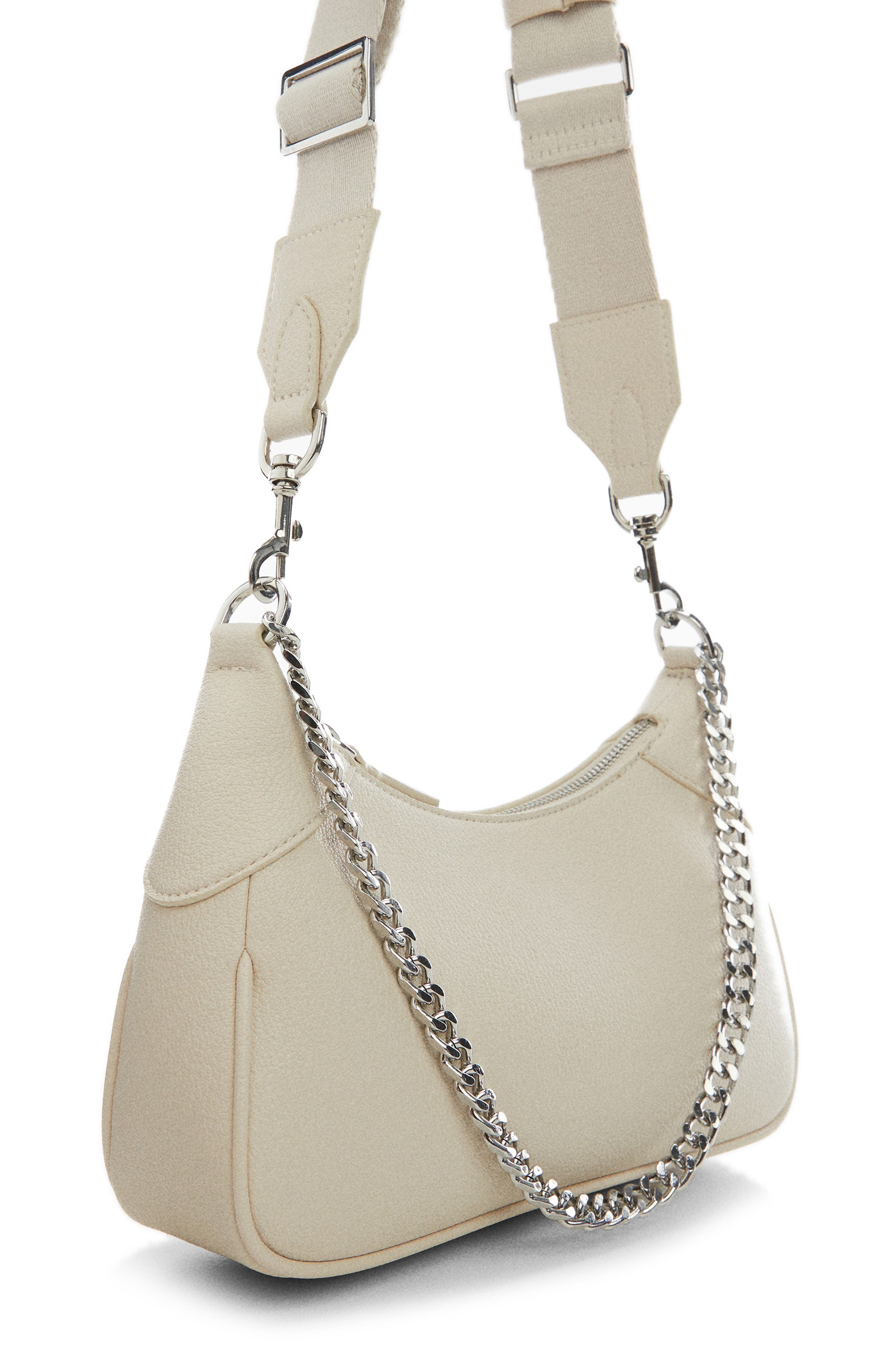 MANGO Faux Leather Hobo Bag, Alternate, color, 
