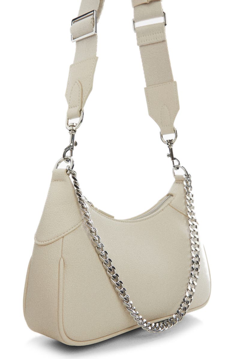 MANGO Faux Leather Hobo Bag, Alternate, color,