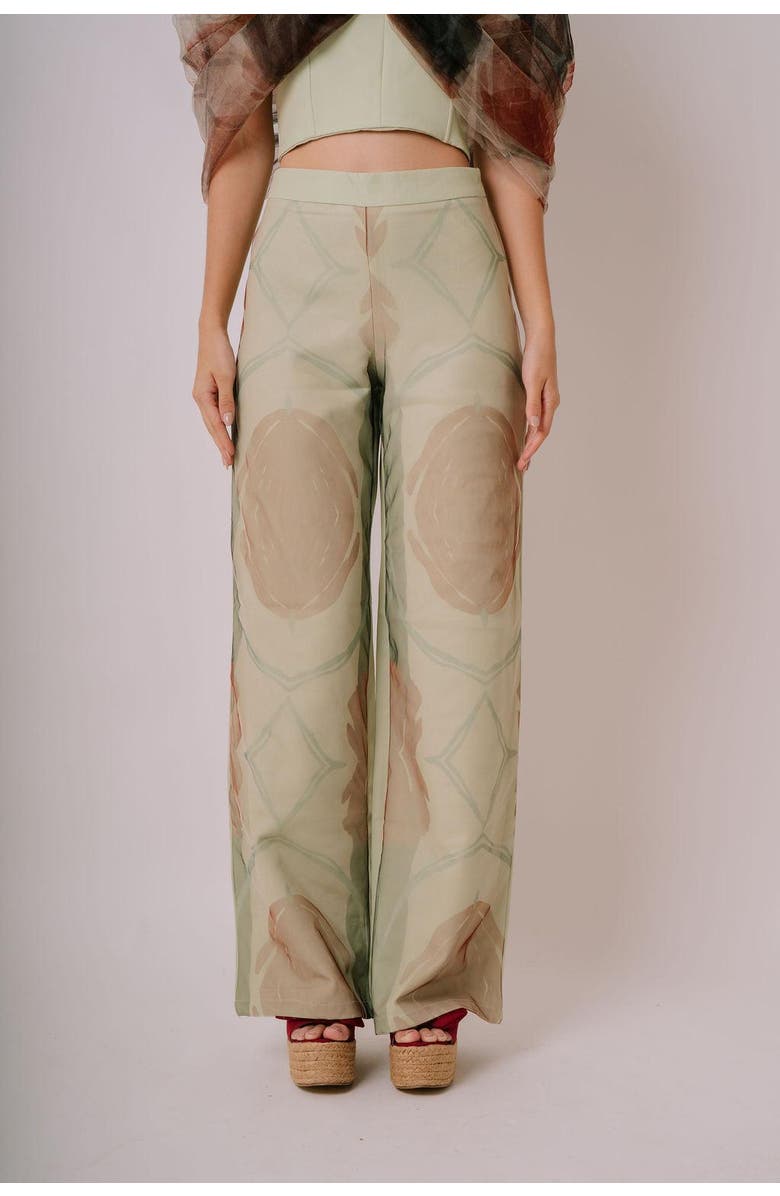 San Malo Tessa Tulle Trousers, Alternate, color, Green