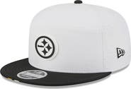 New Era Men's New Era White/Black Pittsburgh Steelers 2025 NFL Training Camp Split Panel 9FIFTY Snapback Hat