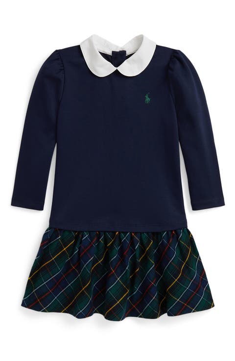 Kids' Long Sleeve Ponte Roma Dress (Toddler & Little Kid)