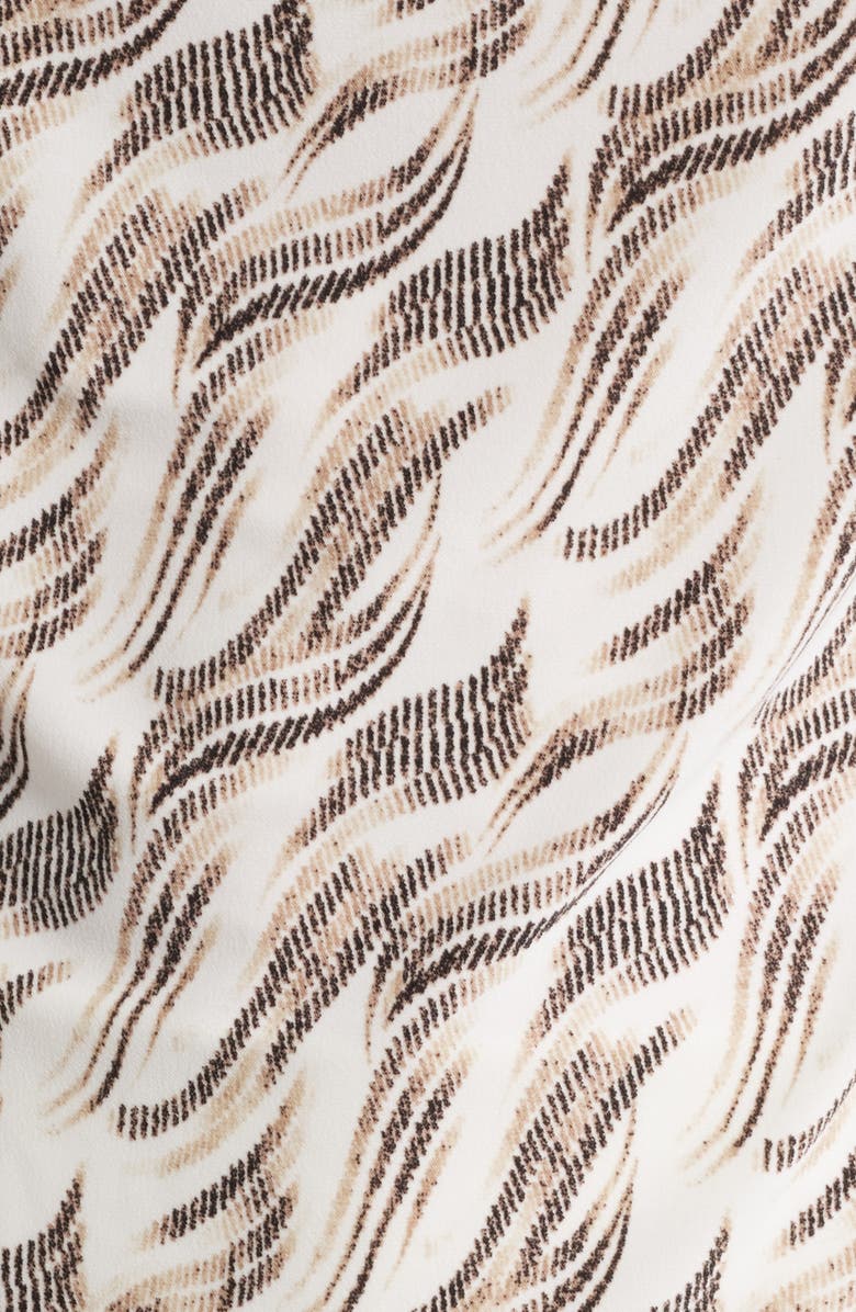 Anne Klein Abstract Print Cowl Neck Cap Sleeve Top, Alternate, color, 