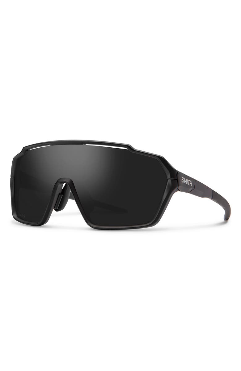 Smith Shift MAG<sup>™</sup> 143mm Shield Sunglasses, Alternate, color, Matte Black/ Chromapop Black