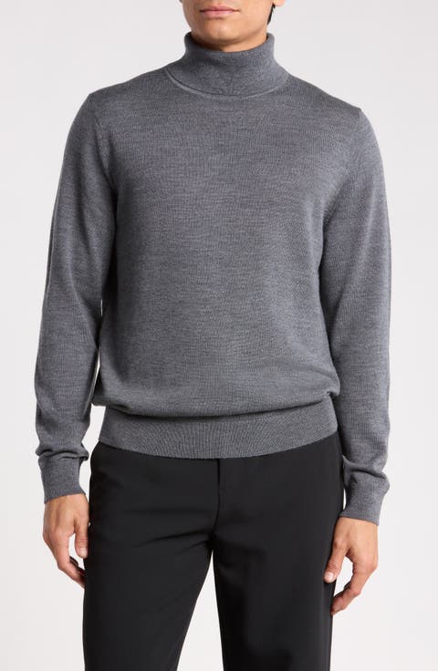 Washable Merino Wool Turtleneck Sweater