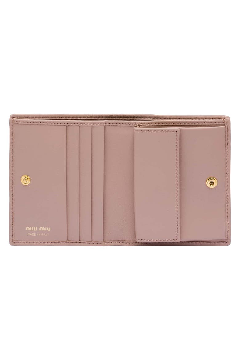Matelassé Leather Wallet, Alternate, color, CAMMEO
