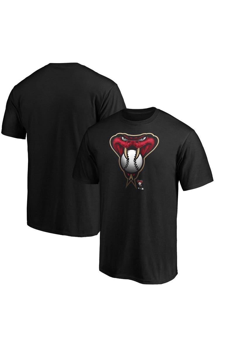 FANATICS Men's Fanatics Branded Black Arizona Diamondbacks Midnight Mascot Team Logo T-Shirt, Main, color, 