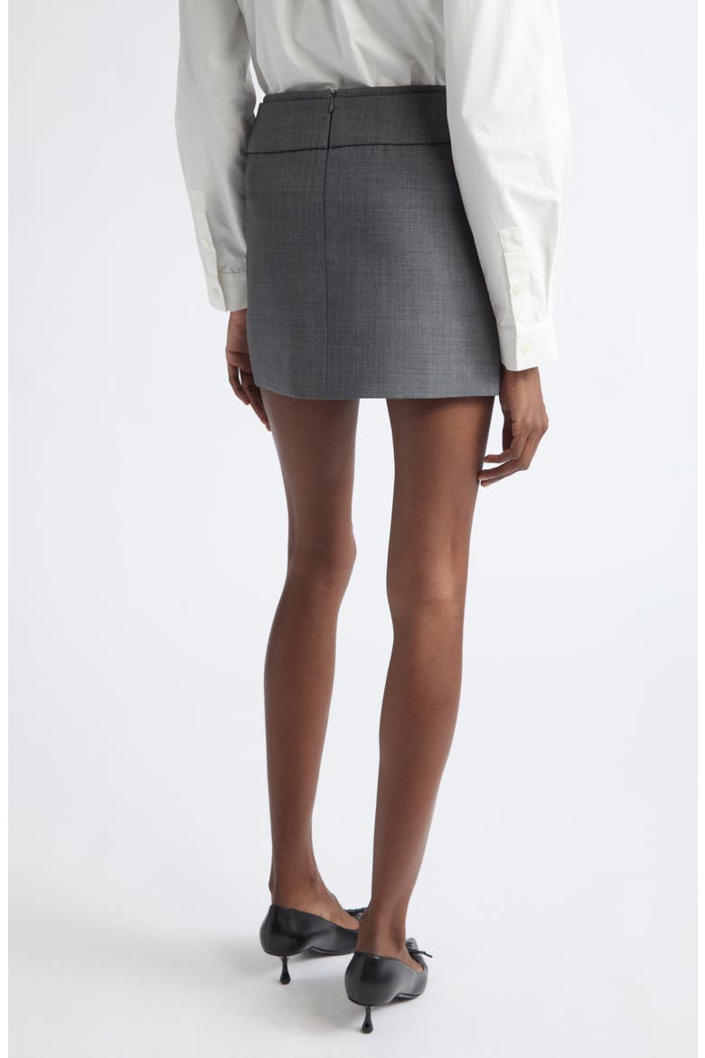 Bow Low Rise Miniskirt, Alternate, color, GREY