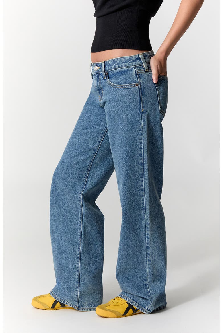 Zoe Low Rise Girlfriend Wide Leg Jeans, Alternate, color, DARK INDIGO