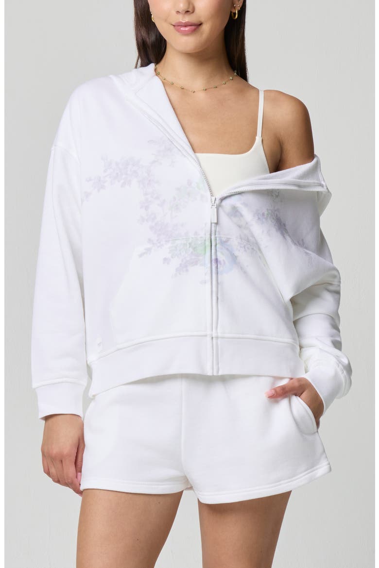 Oversized Zip Hoodie, Main, color, BRIGHT WHITE