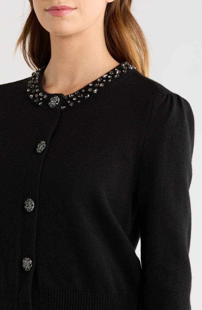 Splendid Montana Crystal Embellished Cardigan, Alternate, color, Black