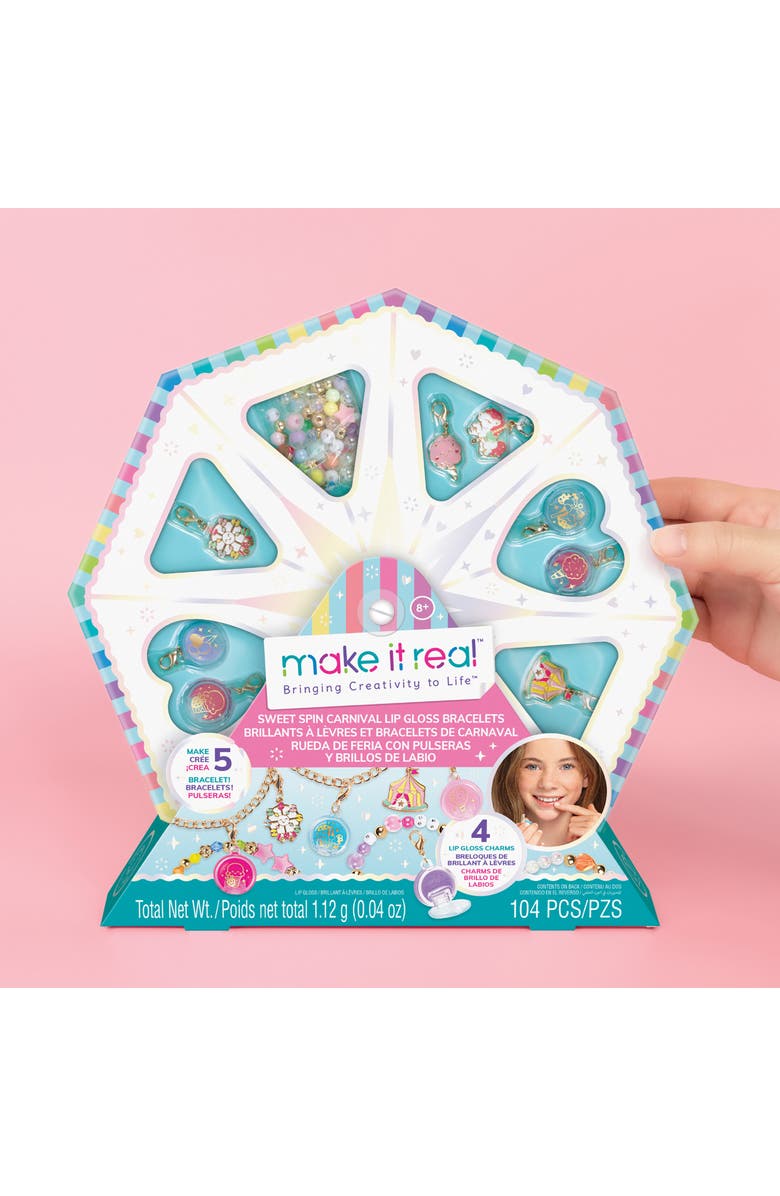 Make It Real Sweet Spin Carnival Lipgloss Bracelets, Alternate, color, Multi