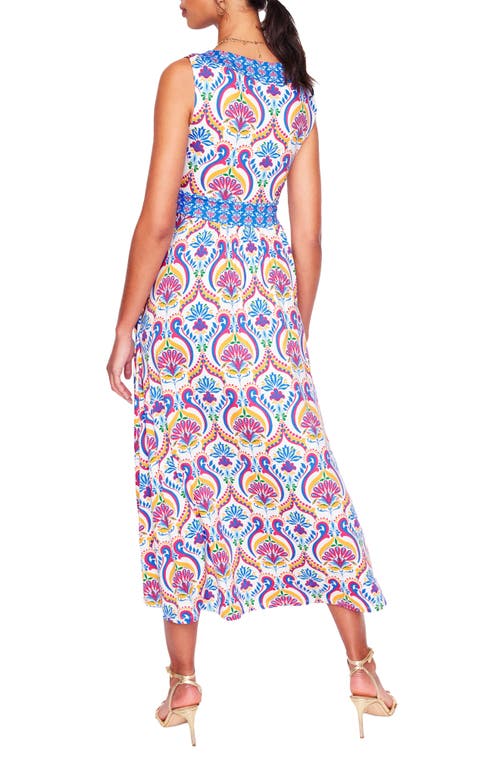 BODEN BODEN OLYMPIA MEDALLION PRINT SLEEVELESS JERSEY MAXI DRESS