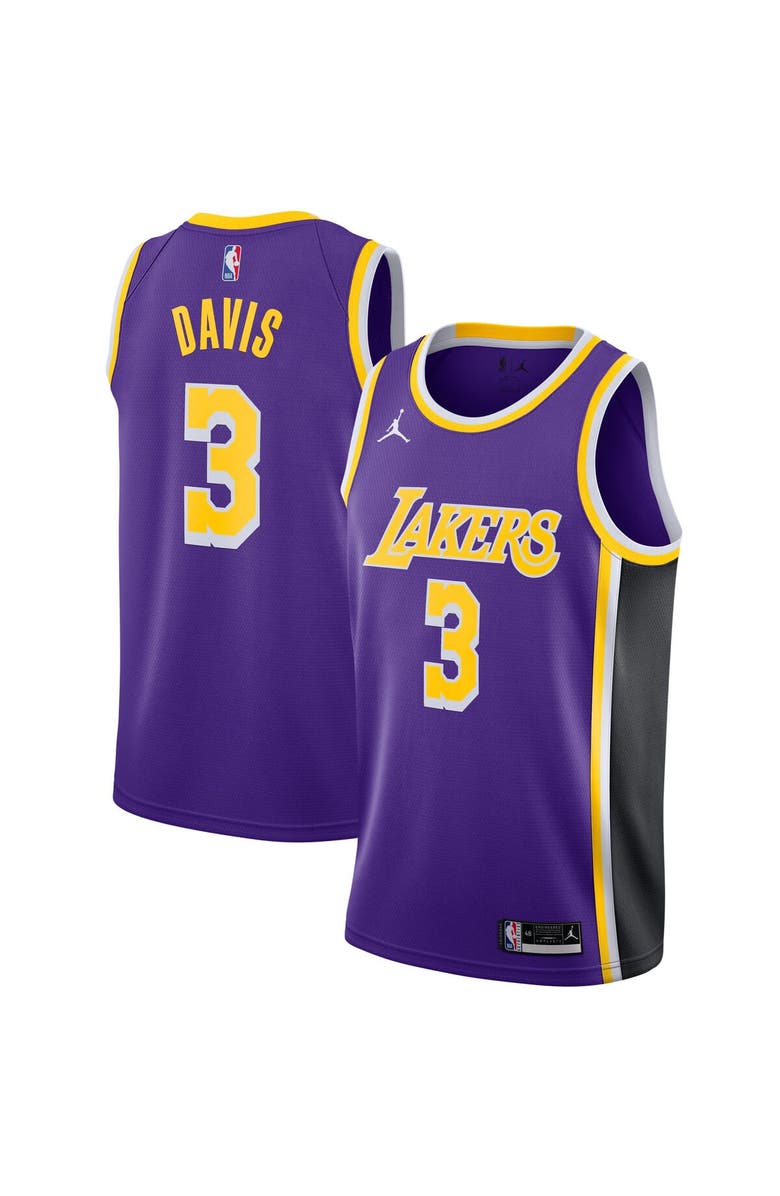 Jordan Brand Men's Jordan Brand Anthony Davis Purple Los Angeles Lakers 2020/21 Swingman Jersey - Statement Edition, Main, color, 