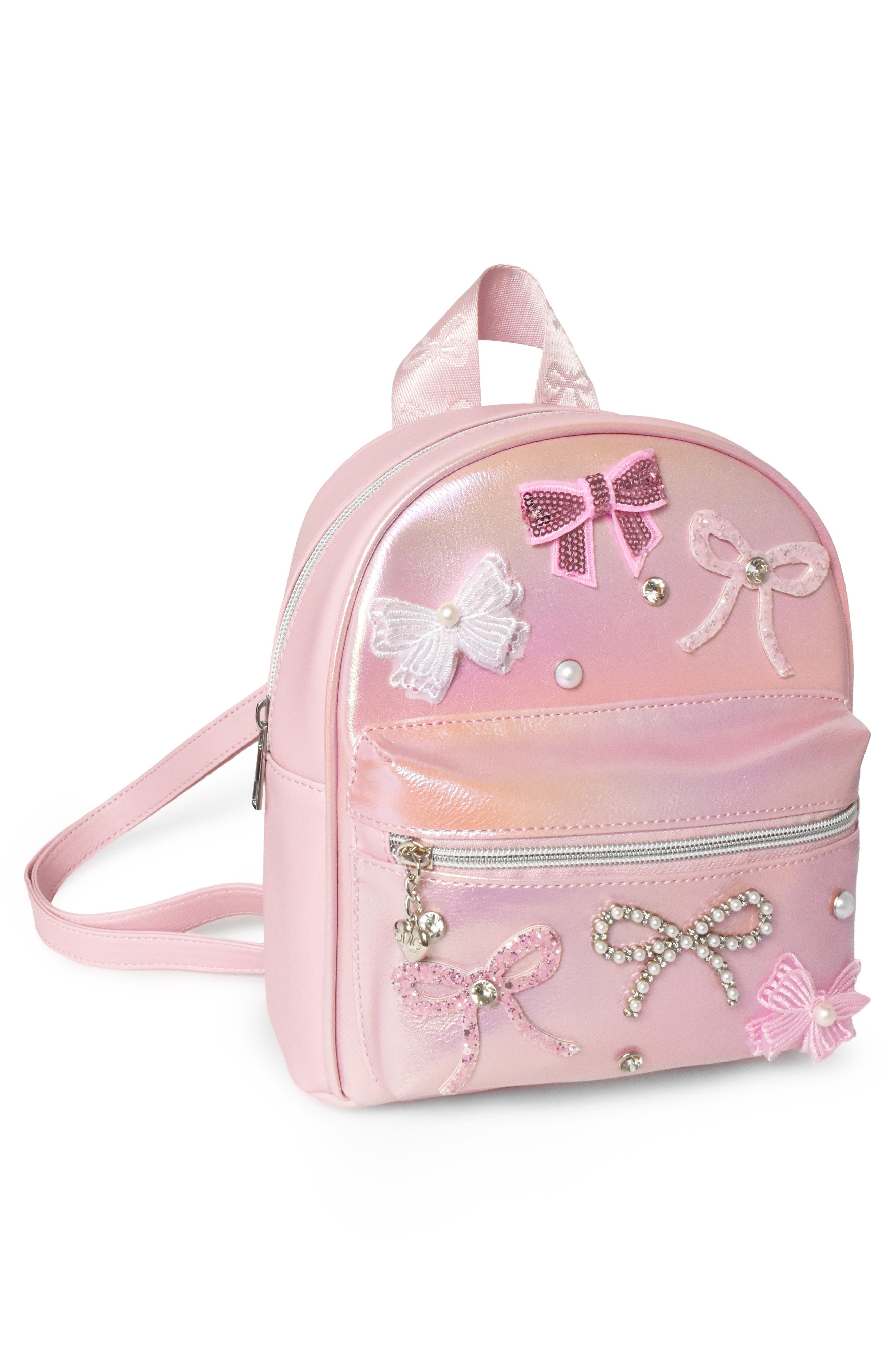 Bow Mini Backpack, Alternate, color, MAUVE