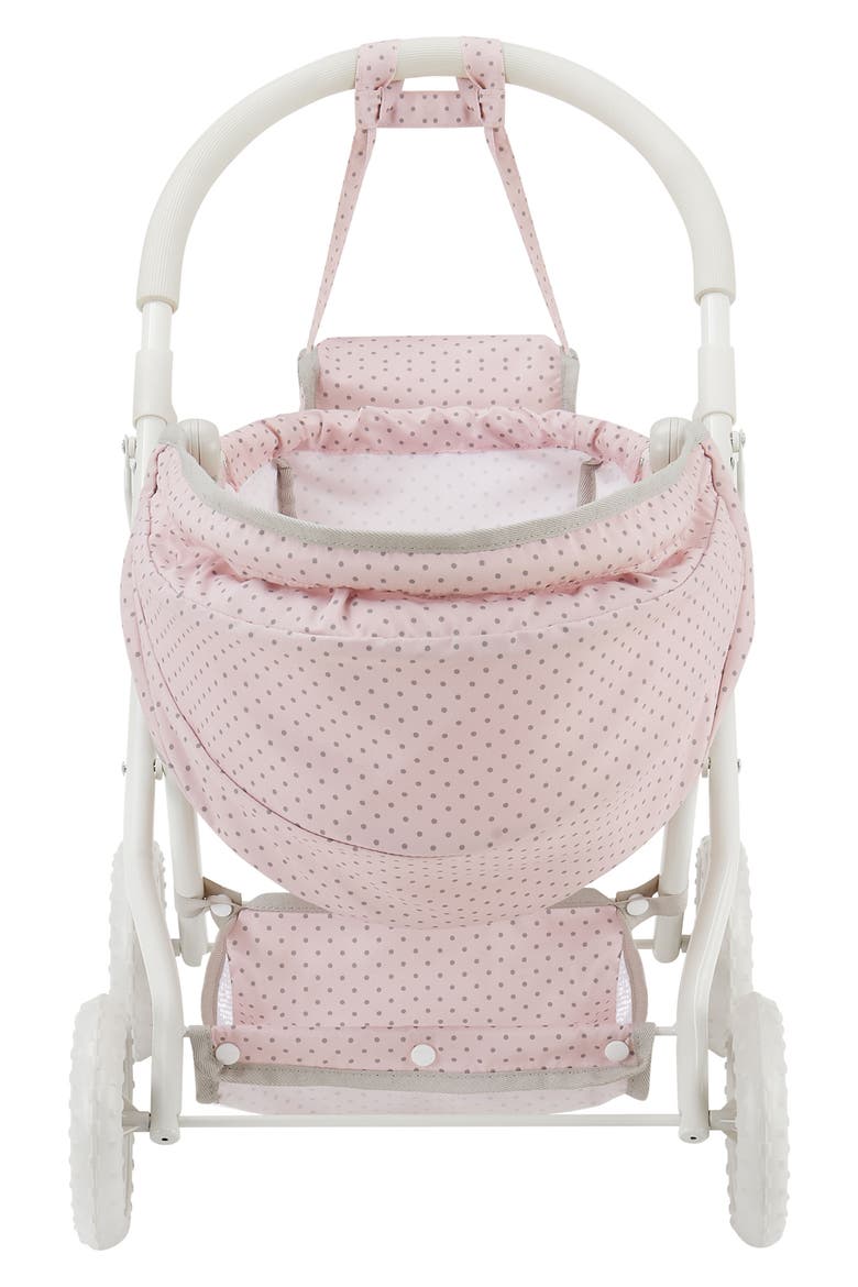 Olivia's Little World Polka Dot Princess Convertible Baby Doll Stroller, Main, color, MULTI COLOR