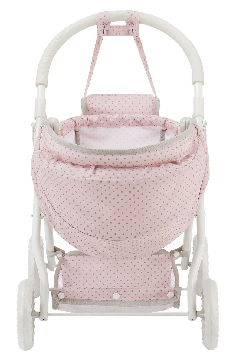Teamson Kids Olivia's Little World Polka Dot Princess Convertible Baby Doll Stroller, Main, color, Multi Color