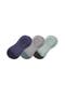 Assorted 3-Pack Marl Cushioned No-Show Socks