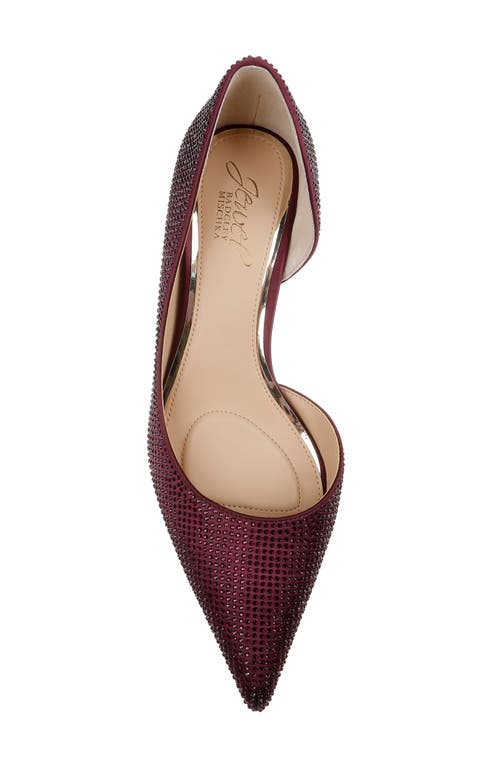 Jewel Badgley Mischka Teegan Half D'orsay Pointed Toe Kitten Heel Pump