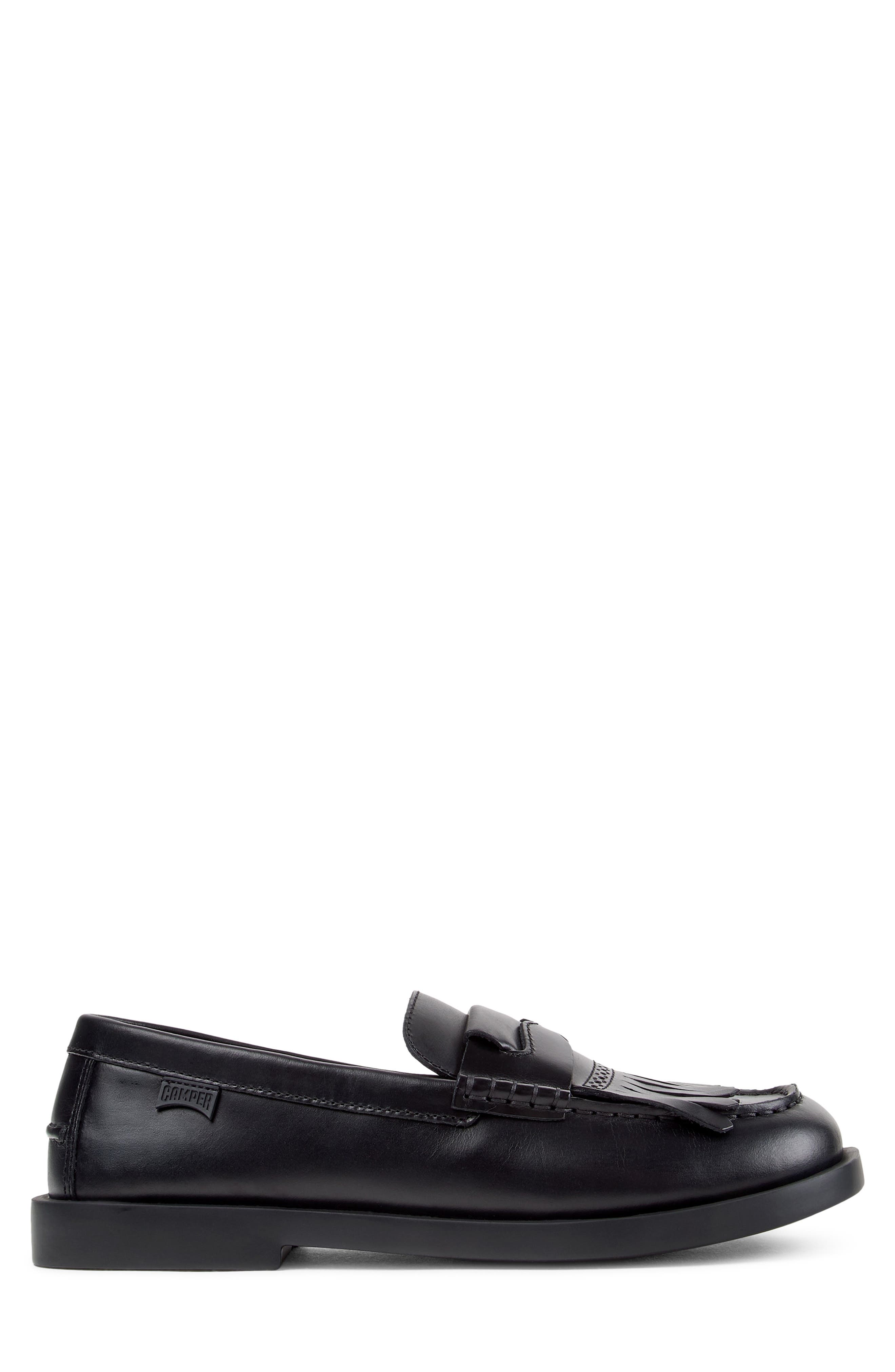 Don Twins Leather Loafer, Alternate, color, BLACK
