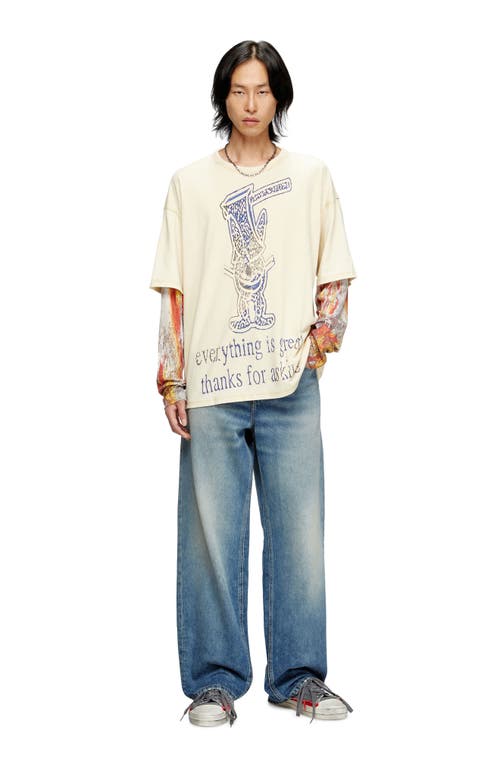 Diesel Abstract Print Layered T-shirt